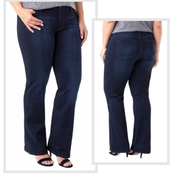 LIVERPOOL Lucy Bootcut Dunmore Dark Wash Stretch Upscale Career Chic Sleek 20W - Picture 16 of 16